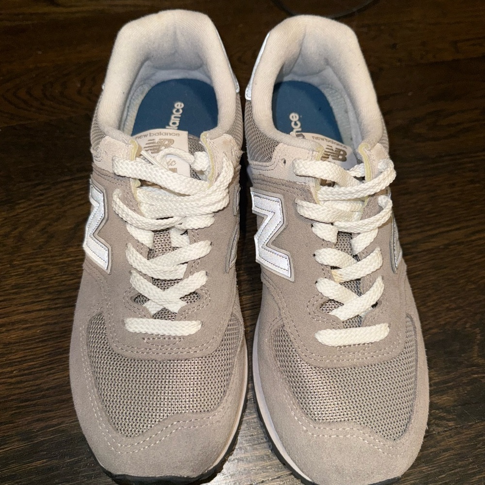 New Balance 574 grey and White Sneakers 8.5
